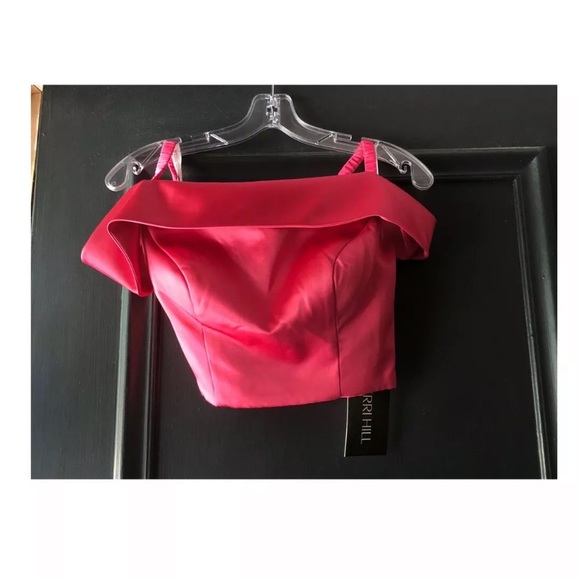 Sherri Hill Pink Rose Floral Two Piece Spring Prom Dress Size 0 NWT - Picture 4 of 12